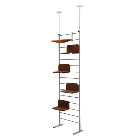 Pawhut 9 5 Floor To Ceiling Adjustable Cat Tree Tower