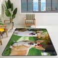 thumbnail image 2 of Crawling Indoor Carpet Play Mat Corgi Dog in Flowers for Living Room Bedroom Educational Nursery Floor Mat Area Rug 60x39inch Carpet Runner, 2 of 6