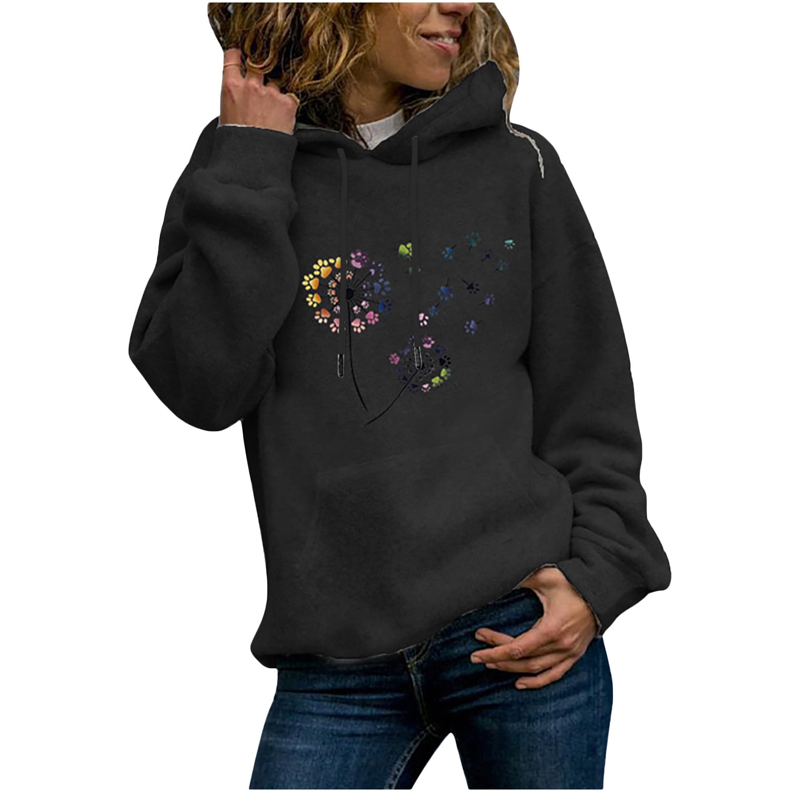 Graphic Hoodies Trendy, Women Pullover 