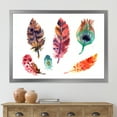 thumbnail image 3 of Designart 'Colourful Boho Art Feather Set II' Bohemian & Eclectic Framed Art Print, 3 of 4