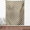 thumbnail image 4 of Ambesonne Brown Beige Fabric by the Yard Upholstery, Earthy Checkered Design, 1 Yard, Dark Tan and Pale Mustard, 4 of 5
