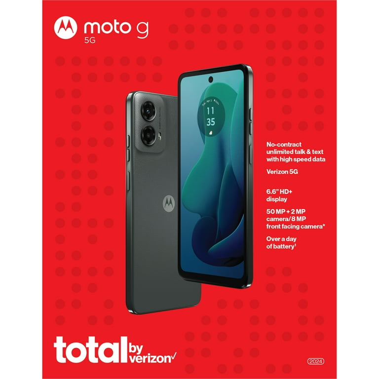 Total by Verizon Moto G 5G, 64GB, Gray - Prepaid Smartphone