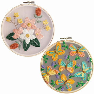 LEISURE ARTS Embroidery Kit 8 Posey Bouquet - Cross Stitch Kits for  Beginners - Embroidery kit for Beginners - Embroidery Kits for Adults 