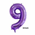 thumbnail image 3 of Juego de Globos de Cumpleaños JNNIMTRDAE Número 9 Morado, 3 of 5