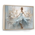 thumbnail image 2 of Designart "Minimalism Ballerina In Blue And Gold" Ballet Floater Framed Canvas Prints, 2 of 5