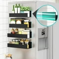 thumbnail image 3 of Magnetic Refrigerator Shelf, Spice Rack Organizer for Fridge, Magnet Shelves for Side of Refrigerator Heavy Duty, Metal Shelving Kitchen Organizer for Oven over the Stove for Space Saver(1pc-small), 3 of 8