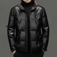 thumbnail image 2 of Ropa de diseñador para hombre, chaqueta impermeable para hombre, cuello alto, chaqueta de plumón ligera para hombre, abrigos de invierno con relleno de plumón de pato para hombre, 2 of 5