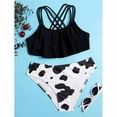 thumbnail image 5 of Toddler Girls Swimsuit Cow Print Swimwear Kids Two Piece Bathing Suits Bikini Set for Girls, 5 of 9