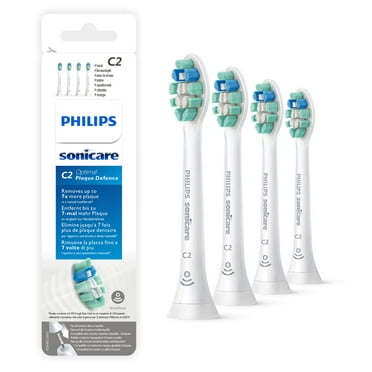 C2 Optimal Plaque Control Toothbrush Heads Compatible with Philips Sonicare ProtectiveClean Electric Toothbrush,4 Brush Heads, White, HX9024/65