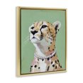 thumbnail image 2 of Stupell Industries Contemporary Glam Cheetah with Jewels Gold Floating Frame Canvas Art, 17 x 21, by The Prints Vibe, 2 of 8