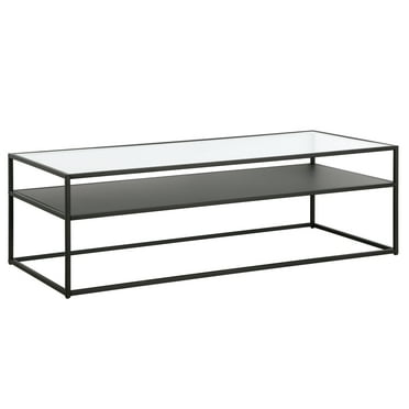 Evelyn&Zoe Ada 54" Wide Rectangular Coffee Table, Blackened Bronze
