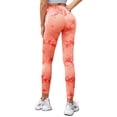thumbnail image 2 of Women's Tie Dye High Waist Yoga Pants Smile Peach Butt Lift Sports Leggings Running Fitness Pants Werseon Modelo, 2 of 6