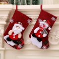 thumbnail image 4 of Large Stockings Santa Elk Fabric Gift Socks Christmas Lovely Bag for Children Fireplace Tree Christmas Decoration, 4 of 4