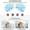 thumbnail image 4 of ALWAYSUV Polarized Sunglasses UV400 Protection Stylish Metal Frame Retro Sun Glasses for Men and Women Blue, 4 of 6