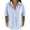 A6 Light blue, variant on Womens Cotton Linen Gauze Tops Summer Button Down V Neck Half Sleeve Shirts Dressy Casual Clothes Striped Blouses Loose Boho Blouses Collared Fitted Tops Summer Business Outfits Linen Tunic Tops