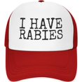 thumbnail image 1 of I Have Rabies Hat for Men Baseball Cap Funny Cap, 1 of 8