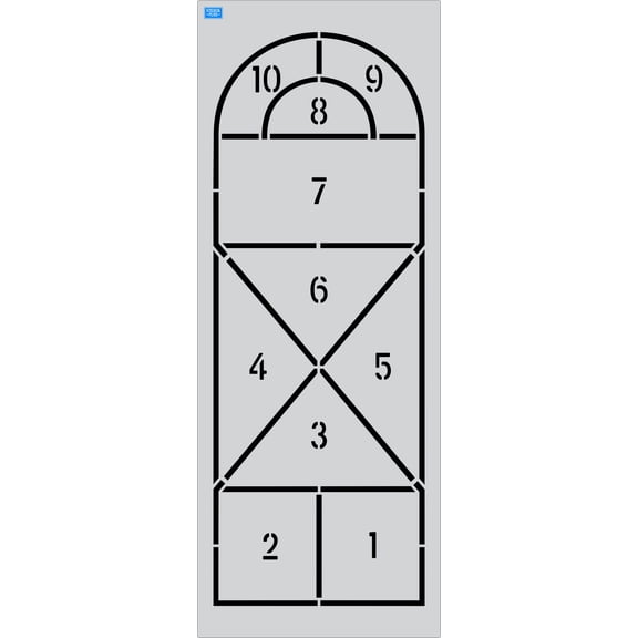 108" x 40" Hopscotch Stencil Playground Stencil Thickness: .100
