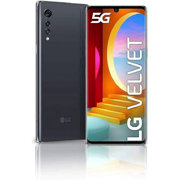 LG Velvet - 6.8" Screen, 128GB/6GB, Triple Camera (48MP+8MP+5MP) Unlocked Smartphone Great Condition Certified Refurbished