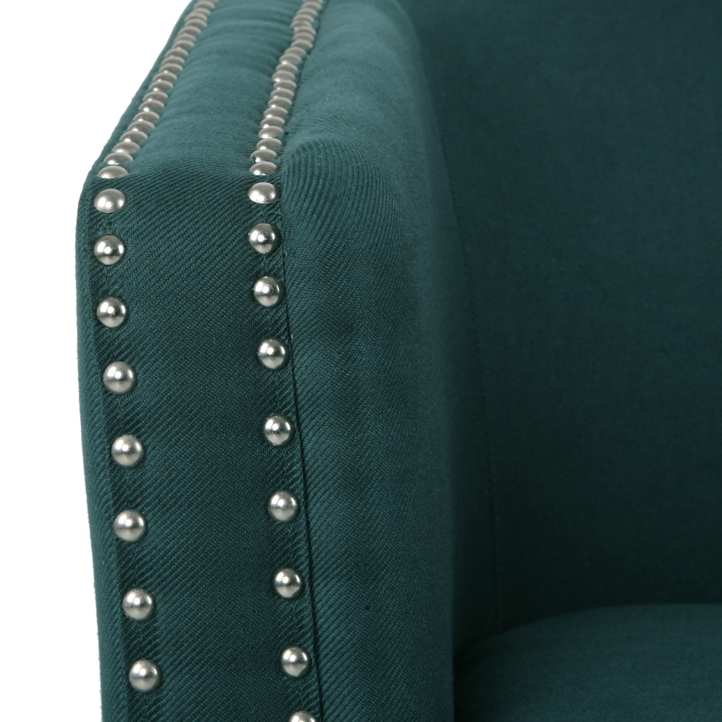 Noble House Maya Fabric Swivel Chair, Green, Black