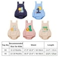 thumbnail image 3 of IBTOM CASTLE Infant Toddler Baby Boys Boho 1st Birthday Outfit Backless Overalls Romper for Cake Smash Photo Shoot 12-18 Months Pink, 3 of 8