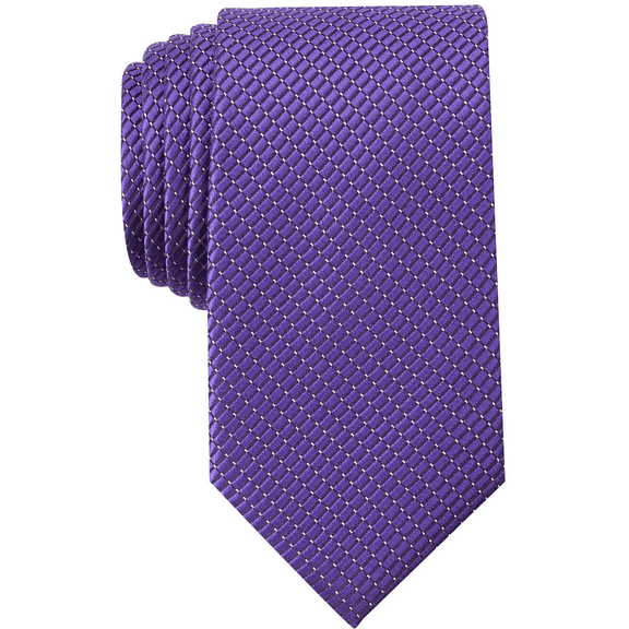 Nautica PURPLE Men's Sullivan Slim Neat Grid Tie, O/S
