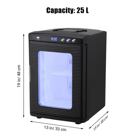 Luku 25L Laboratory Incubator, Portable Reptile Science Incubator with Digital Temp Control 10°C-60°C (72°F-140°F)