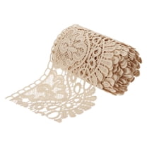 4 Inch Wide 3 Yard Lace Ribbon Floral Pattern Khaki Lace Trim Ribbon for Sewing Making DIY Crafts Gift Wrapping Wedding Decor