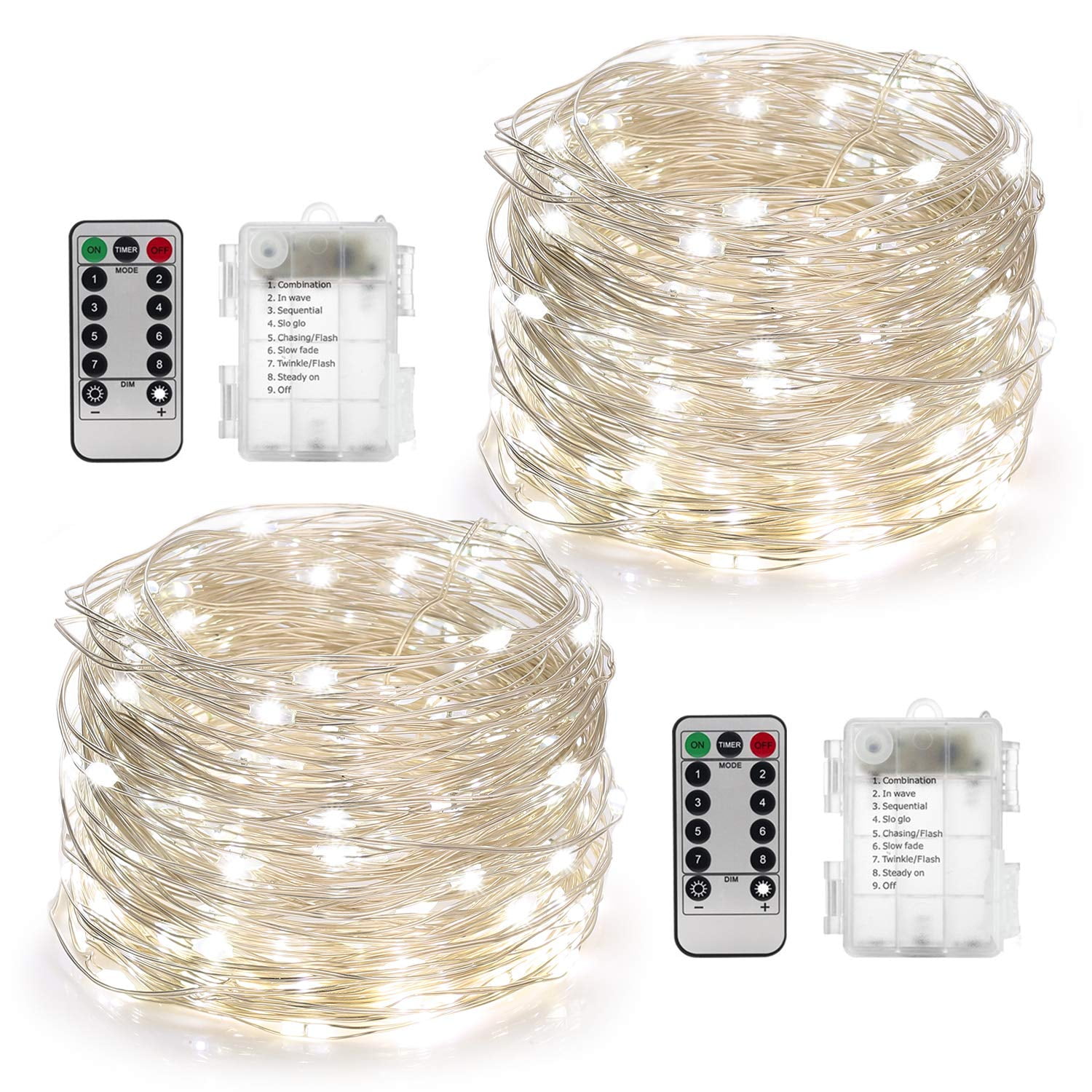 20-100LED Battery Power LED Copper Wire String Fairy Light Strip Lamp Xmas Party 