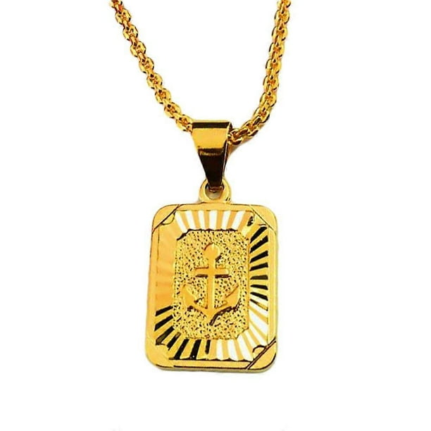 Gold Plated Guarantee Diamond Cut Chain with Box Ancor Pendant 18 - 24 inch Necklace - Free Gift Box -