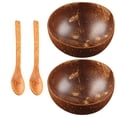 thumbnail image 2 of KAKOWELY Coconut Bowl 1 Set 4Pcs Bowl and Spoon Kit Premium Coconut Bowl and Spoon Coconut Shell Bowl for Dessert Salad (Bowl Spoon for Each 2Pcs Assorted Color), 2 of 4