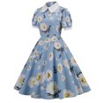 thumbnail image 1 of Pompotops Femmes Col Rond Mode Casual Couleur Unie Fente Irrégulière Robe Sans Manches Jupe Robe de Fermeture Éclair, 1 of 6