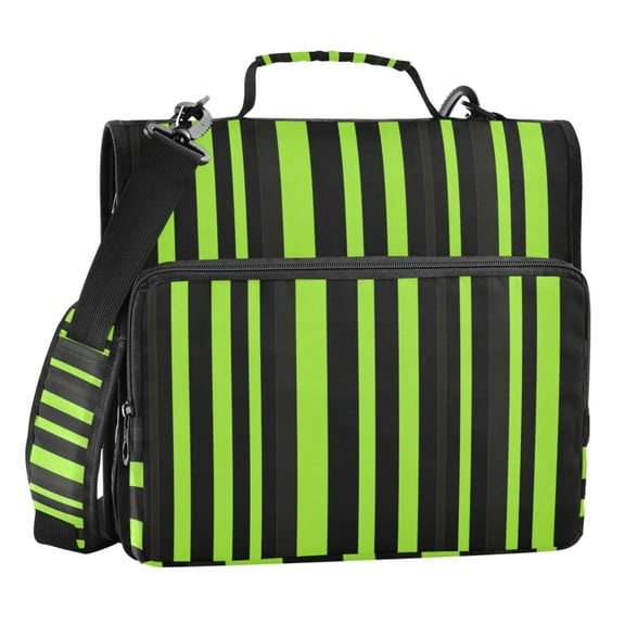 ALAZA Zipper Binder Stripes 3 Ring Trapper Keeper File Folder Organizer Bag