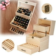 New Beautiful Three-layer Wooden Large Essential Oil Storage Holder Box Case Container
