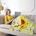 thumbnail image 4 of DAJU Aunt Blankets from Niece Aunt Gifts from Niece Cozy Soft Sunflower Auntie Plush Throw Blanket Cute Birthday Christmas for Aunt Blanket Yellow ch(50*60inch), 4 of 6