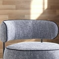 thumbnail image 4 of Furniture of America Hamm Modern Fabric Indoor Swivel Chair, Dark Gray, 4 of 5