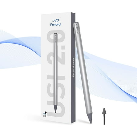 Penoval USI2.0 Stylus Pen for Chromebook, 4096 Levels Pressure for Lenovo chromebook Duet, ASUS chromebook C436, HP chromebook X360 12b, HP chromebook X360 14b Spare Tip Included, USI2.0