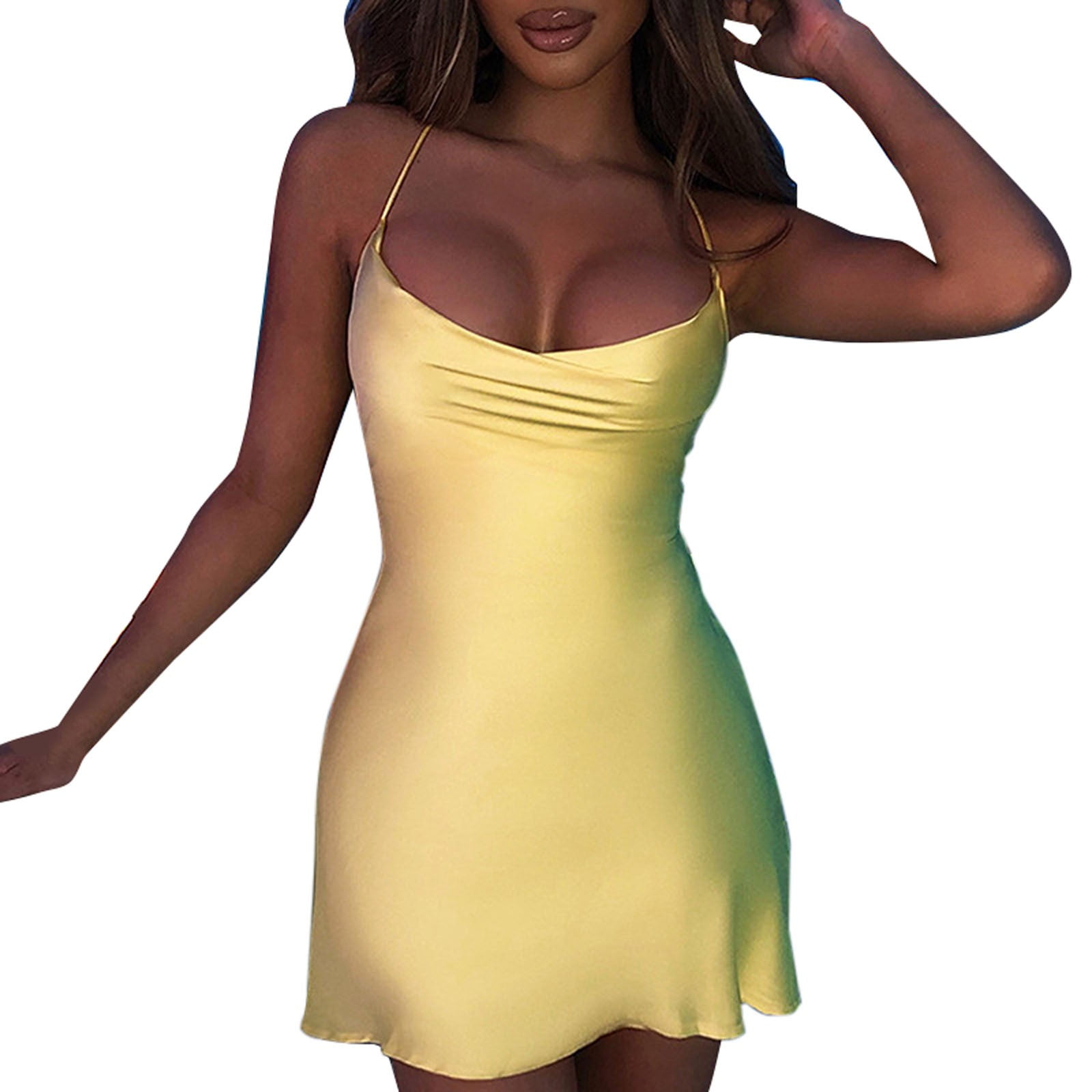 Robe Moulante Robe Hiver Dos Nu WTXUE Robes Mini, Robe