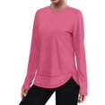 thumbnail image 2 of Camisa XIEERDUO para mujer, manga larga, protector contra salpicaduras, rosa, talla M, 2 of 5
