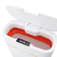 thumbnail image 3 of YAHHU Smart Sensor Trash Can Wall Mounted IPX5 Waterproof Garbage Bin for Bathroom Bedroom Kitchen 15L / 3.96 Gallons Touchless Wastebasket, White, 3 of 5