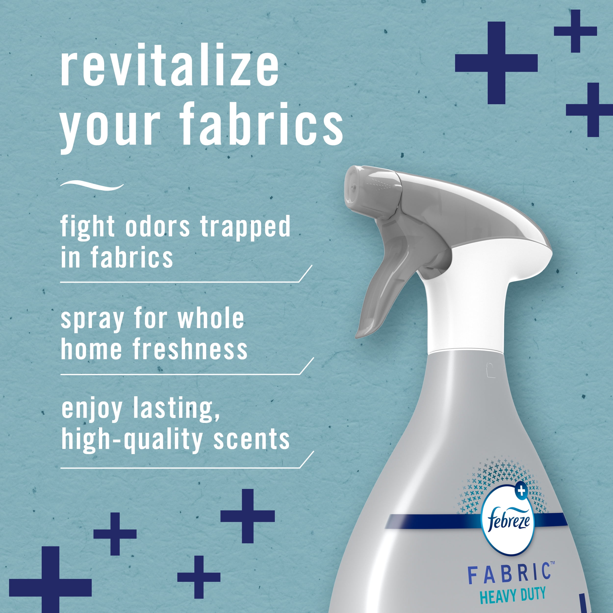 Febreze Fabric Spray Air Freshener, Odor-Fighting, Heavy Duty Crisp Clean, 27 oz