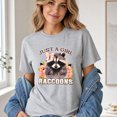 thumbnail image 3 of Jollimate Just a Girl Who Loves Raccoons T-Shirt, Cute Floral Coquette Bow Graphic Tee, Women's Shirt, 3 of 6