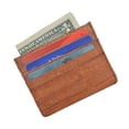 thumbnail image 3 of Waterproof Genuine Eel Skin Soft Leather Slim Thin Credit Card Holder Wallet (Brown), 3 of 6