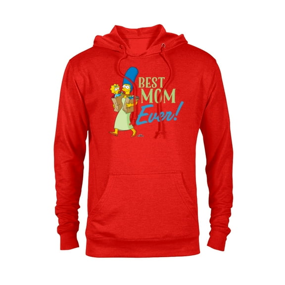 The Simpsons Marge Simpson Best Mom Ever - Pullover Hoodie for Adults - Customized-Red Heather
