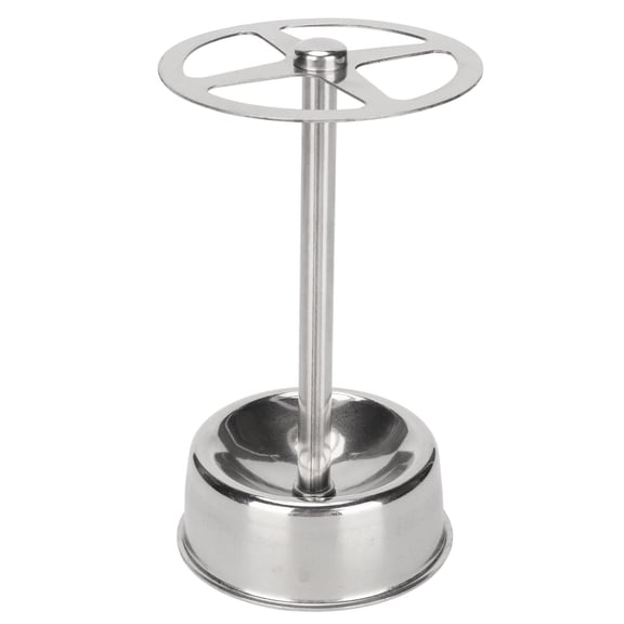 BIMZUC Stainless Steel Freestanding Toothbrush & Makeup Organizer – 4‑Slot Silver Stand for Bathroom, Kitchen & Office