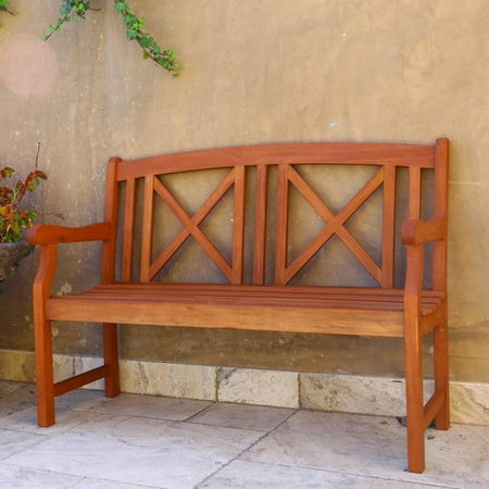 Vifah Contemporary Outdoor Wood Garden Bench