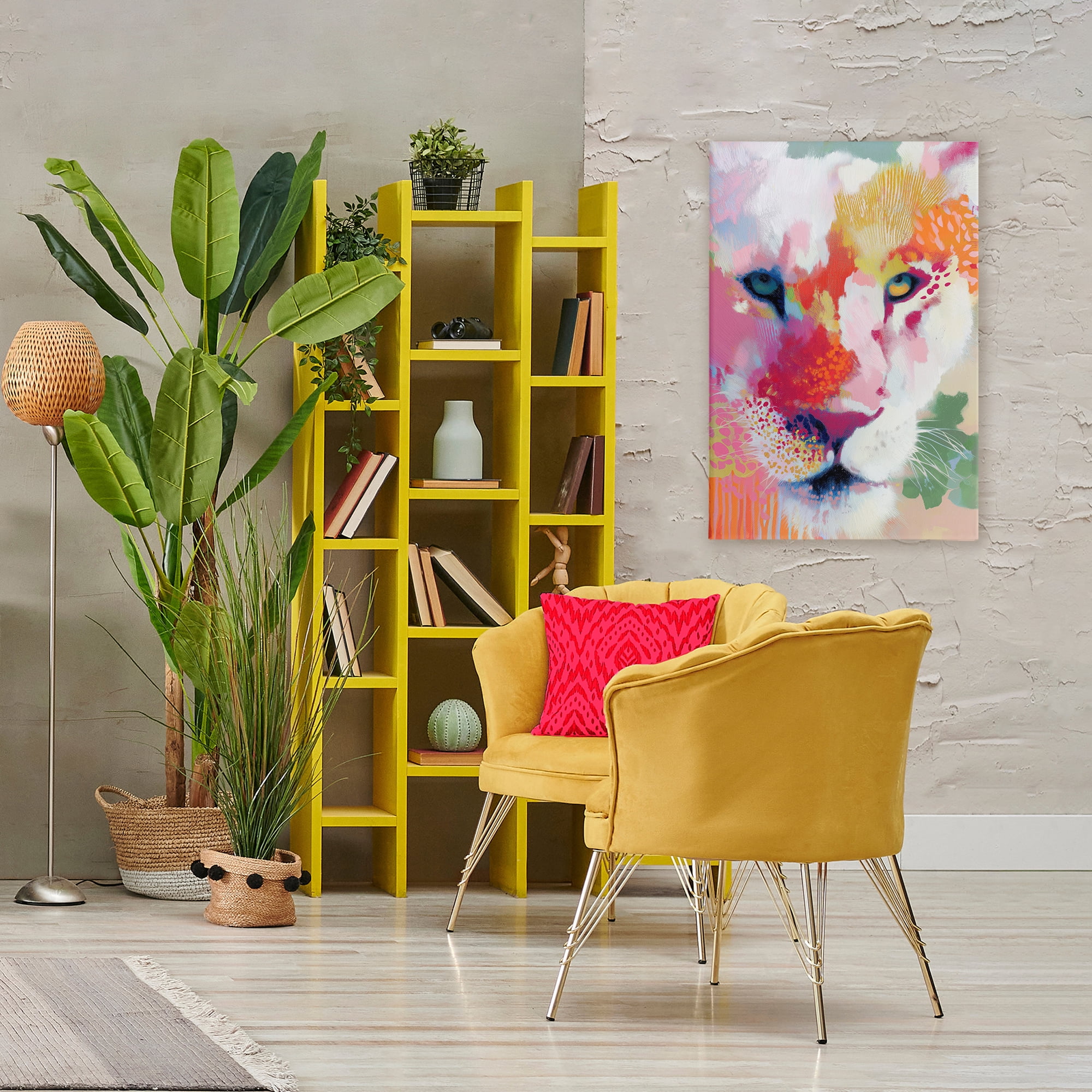 Stupell Industries Lion Eyes with Intense Gaze Canvas Wall Art, design by Chromatic Storm Studio