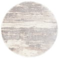 thumbnail image 2 of SAFAVIEH Cloud Hiram Distressed Polyester Shag Area Rug, Ivory/Gray, 6'7" x 6'7" Round, 2 of 7