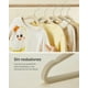 thumbnail image 3 of SONGMICS Perchas Infantiles, Juego de 50, Perchas de Terciopelo con Ganchos, Perchas Antideslizantes para Ropa, Beige Arena, 3 of 5