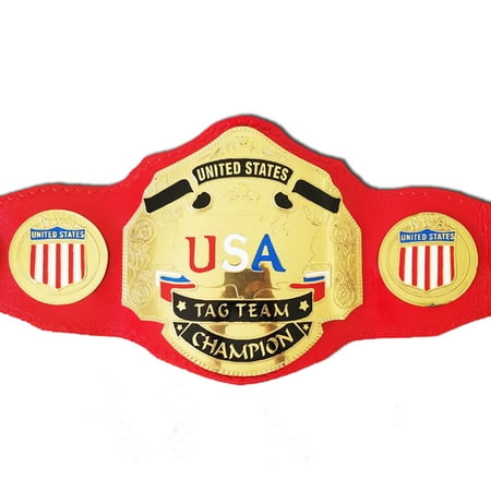 NWA United States Tag Team Championship Replica Title Belt - Brass Metal 4mm