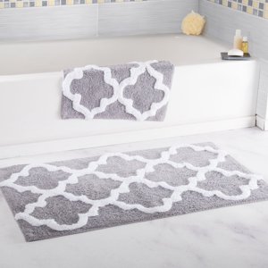 Lavish Home Bathroom Rug Set